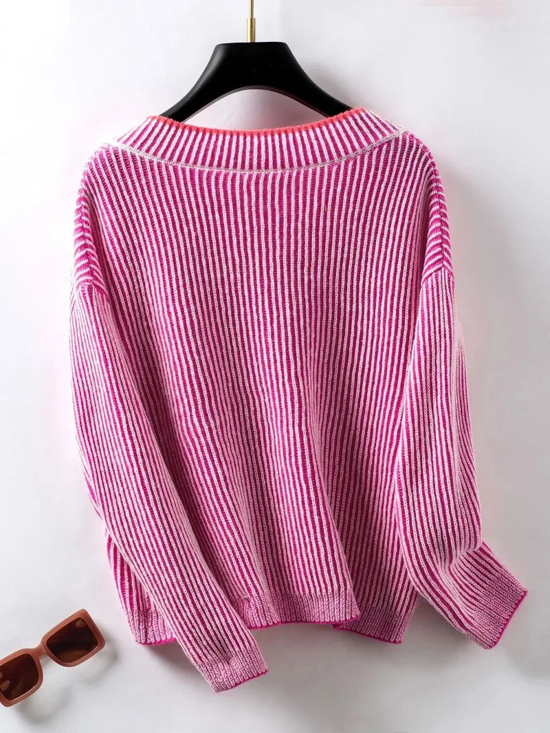 Striped Loose Bliss Pullover