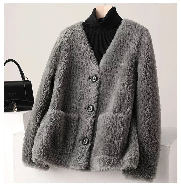 Maglione Fluff Pocket Cardigan