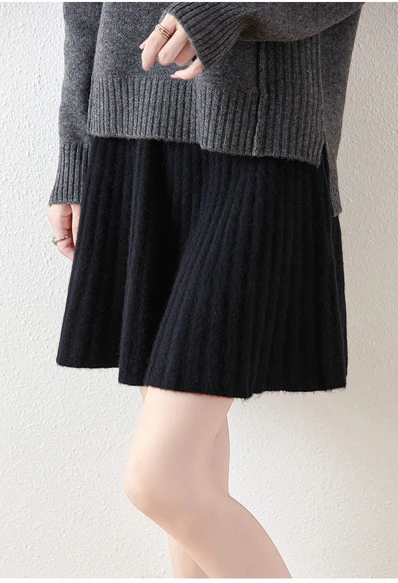 Winter Grace Pleated Skirt