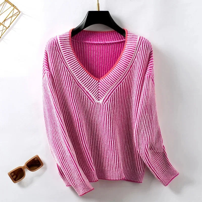 Striped Loose Bliss Pullover